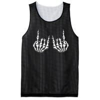 Rock On Skeleton Hand Rock And Roll Rock Band Mesh Reversible Basketball Jersey Tank