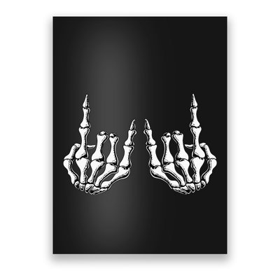 Rock On Skeleton Hand Rock And Roll Rock Band Poster