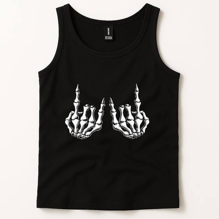Rock On Skeleton Hand Rock And Roll Rock Band Tank Top