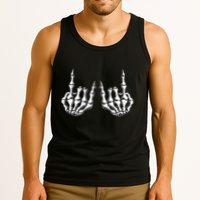 Rock On Skeleton Hand Rock And Roll Rock Band Tank Top