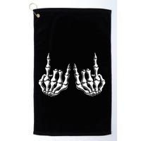 Rock On Skeleton Hand Rock And Roll Rock Band Golf Towel