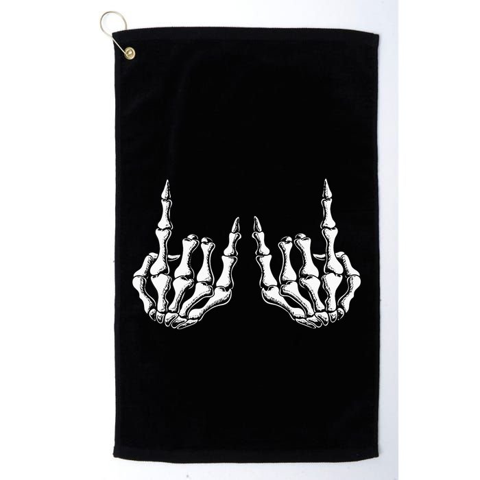 Rock On Skeleton Hand Rock And Roll Rock Band Golf Towel