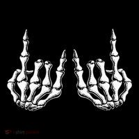 Rock On Skeleton Hand Rock And Roll Rock Band Womens T-Shirt