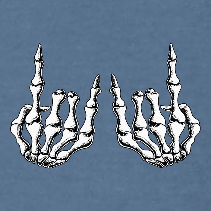 Rock On Skeleton Hand Rock And Roll Rock Band Garment-Dyed Sweatshirt