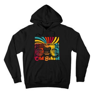 Retro Old School Cool Portable Boombox Cassette HipHop Gift Tall Hoodie