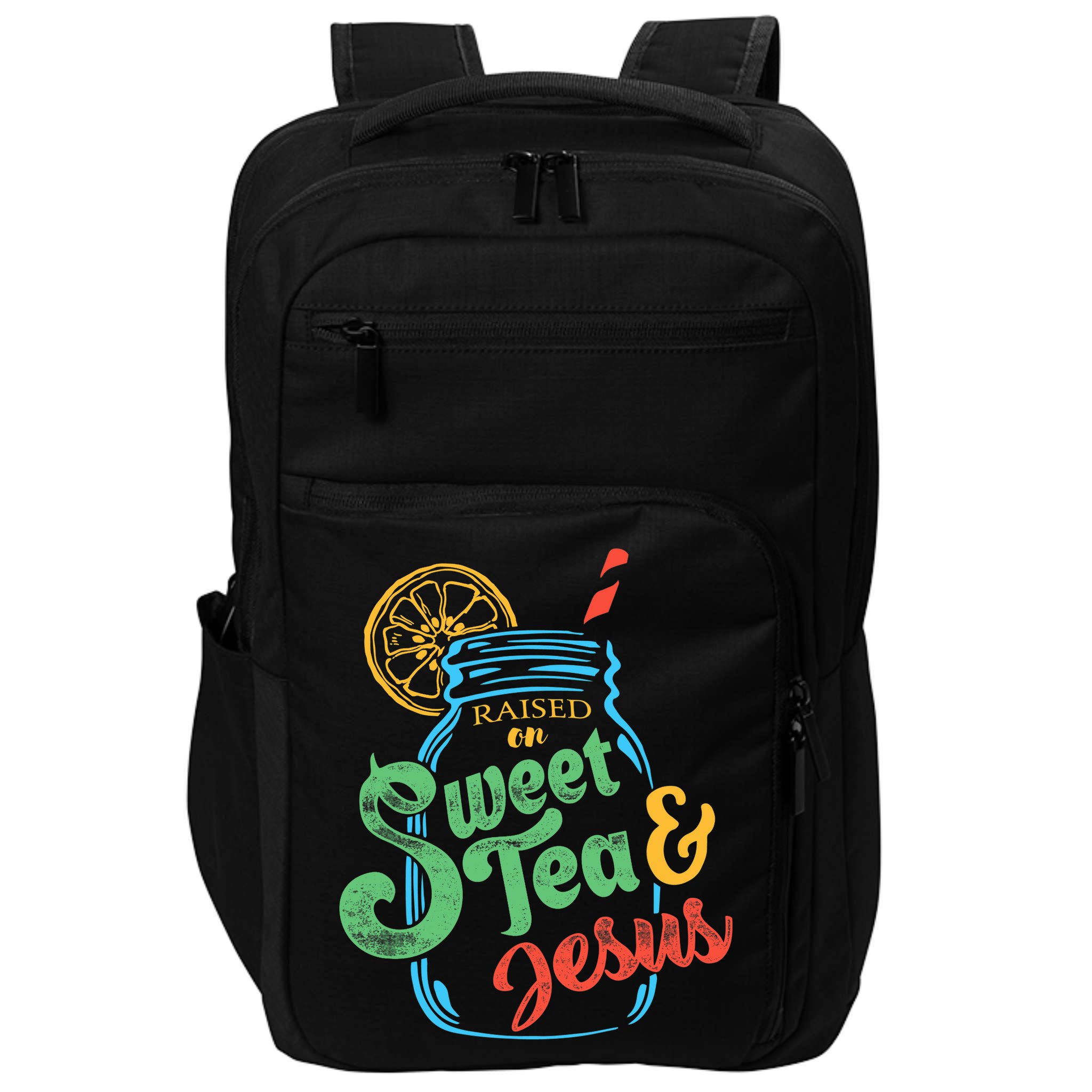 Raised On Sweet Tea & Jesus Impact Tech Backpack
