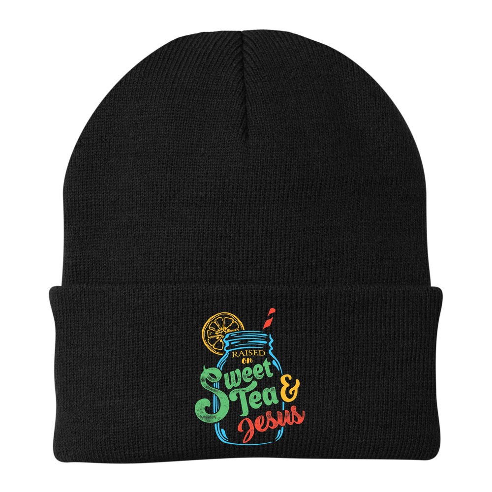 Raised On Sweet Tea & Jesus Beanie