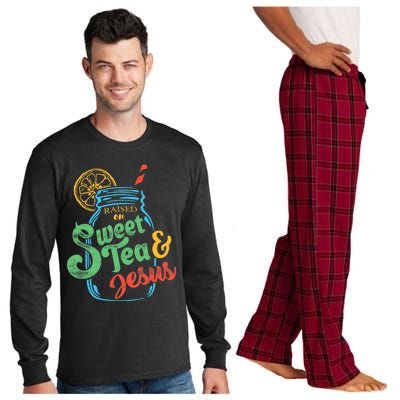 Raised On Sweet Tea & Jesus Long Sleeve Pajama Set