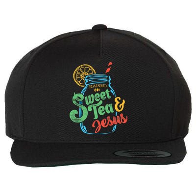 Raised On Sweet Tea & Jesus Wool Snapback Cap
