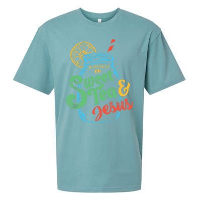 Raised On Sweet Tea & Jesus Sueded Cloud Jersey T-Shirt