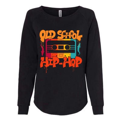 Retro Old School Hip Hop 80s 90s Graffiti Cassette Womens California Wash Sweatshirt