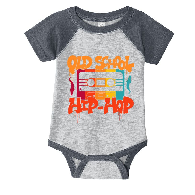 Retro Old School Hip Hop 80s 90s Graffiti Cassette Infant Baby Jersey Bodysuit