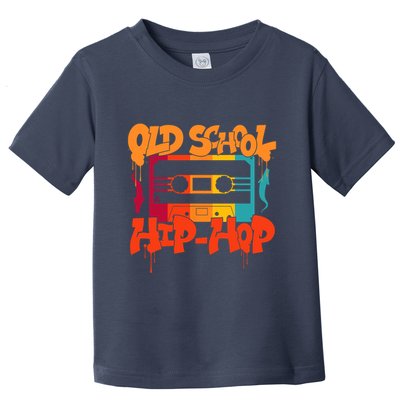Retro Old School Hip Hop 80s 90s Graffiti Cassette Toddler T-Shirt