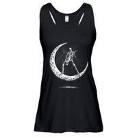 Rock On Skeleton Moon Rock And Roll Ladies Essential Flowy Tank