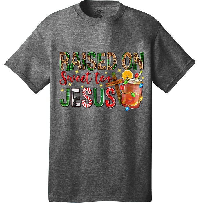 Raised On Sweet Tea Jesus Christmas Nativity Scene Christian T-Shirt