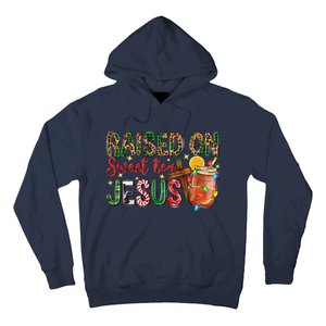 Raised On Sweet Tea Jesus Christmas Nativity Scene Christian Hoodie