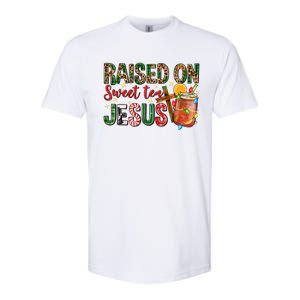 Raised On Sweet Tea Jesus Christmas Nativity Scene Christian Softstyle CVC T-Shirt