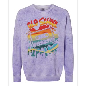 Retro Old School Hip Hop 80s 90s Graffiti Cassette Mixtape Colorblast Crewneck Sweatshirt