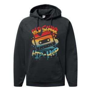 Retro Old School Hip Hop 80s 90s Graffiti Cassette Mixtape Performance Fleece Hoodie