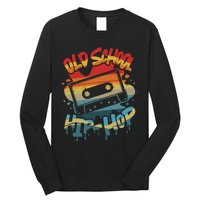 Retro Old School Hip Hop 80s 90s Graffiti Cassette Mixtape Long Sleeve Shirt