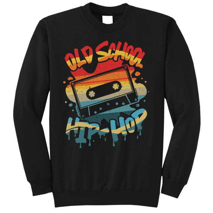 Retro Old School Hip Hop 80s 90s Graffiti Cassette Mixtape Sweatshirt