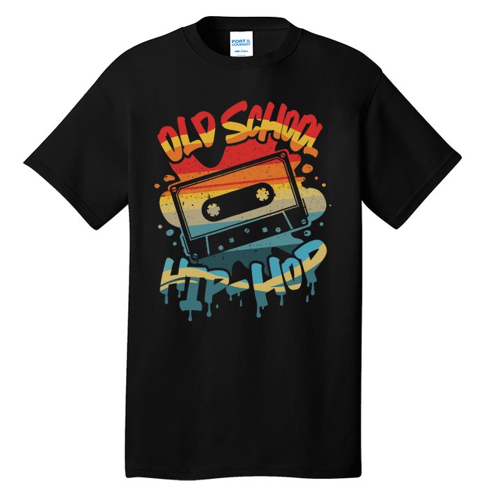 Retro Old School Hip Hop 80s 90s Graffiti Cassette Mixtape Tall T-Shirt