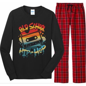 Retro Old School Hip Hop 80s 90s Graffiti Cassette Mixtape Long Sleeve Pajama Set