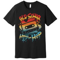 Retro Old School Hip Hop 80s 90s Graffiti Cassette Mixtape Premium T-Shirt