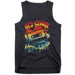 Retro Old School Hip Hop 80s 90s Graffiti Cassette Mixtape Tank Top