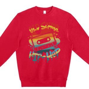 Retro Old School Hip Hop 80s 90s Graffiti Cassette Mixtape Premium Crewneck Sweatshirt