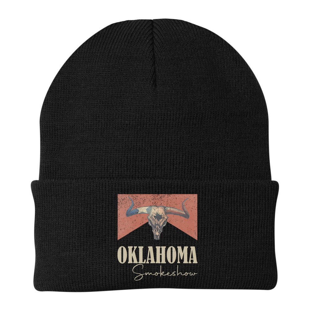 Retro Oklahoma Smokeshow Western Beanie