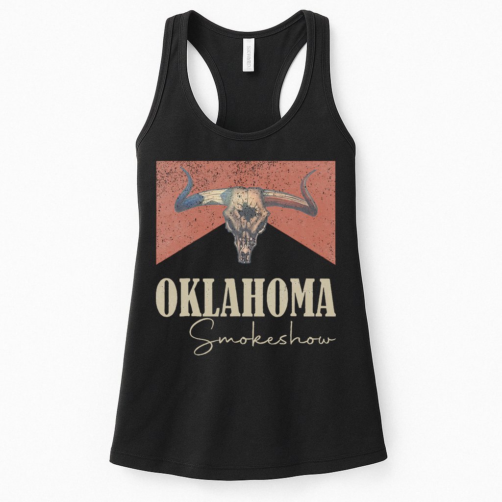 Retro Oklahoma Smokeshow Western Womens Tank Top