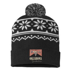 Retro Oklahoma Smokeshow Western USA-Made Snowflake Beanie