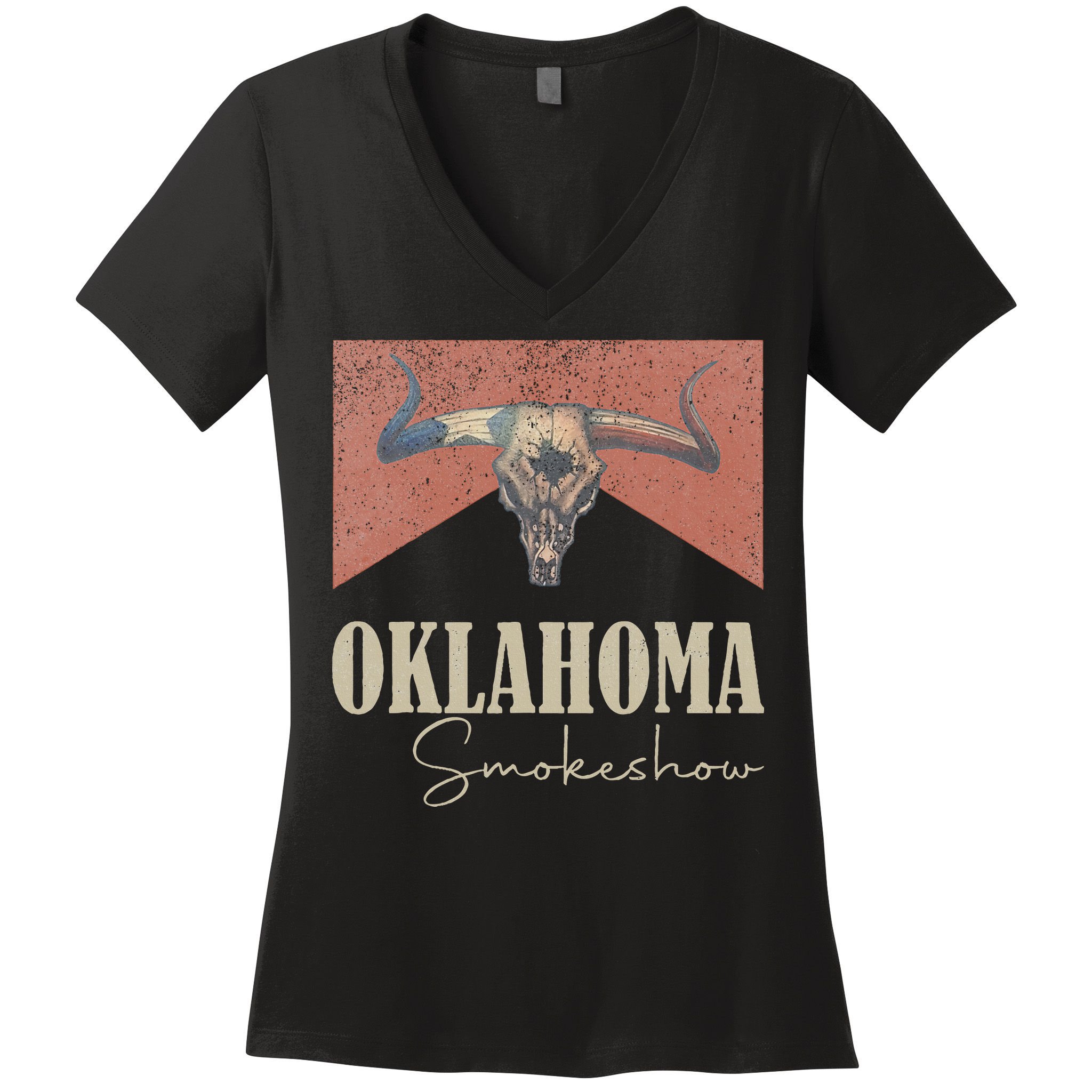 Retro Oklahoma Smokeshow Western Women's V-Neck T-Shirt