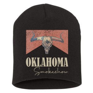 Retro Oklahoma Smokeshow Western Short Acrylic Beanie