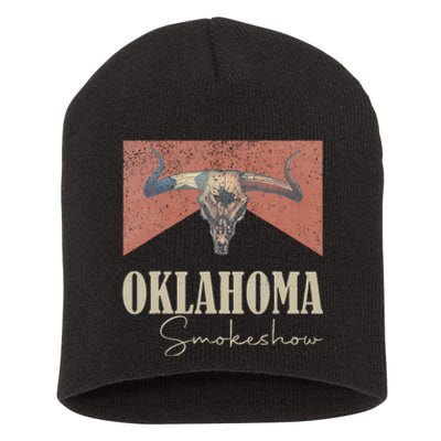 Retro Oklahoma Smokeshow Western Short Acrylic Beanie