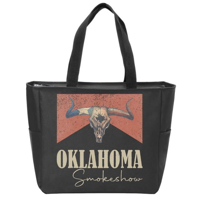 Retro Oklahoma Smokeshow Western Zip Tote Bag