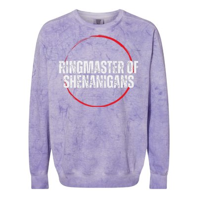 Ringmaster of Shenanigans Colorblast Crewneck Sweatshirt