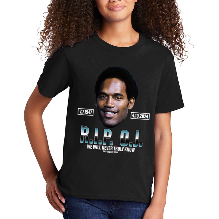 Rip Oj Simpson We Will Never Truly Know Only God Can Judge Kids T-Shirt