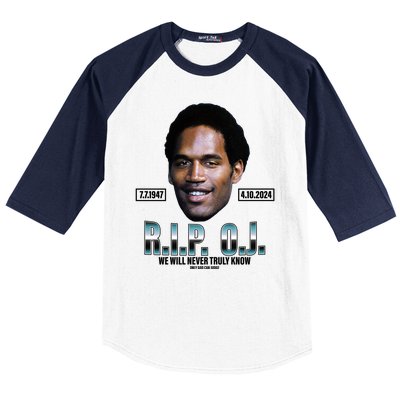 Rip Oj Simpson We Will Never Truly Know Only God Can Judge Baseball Sleeve Shirt