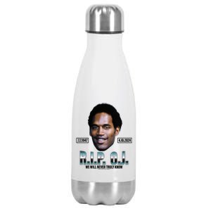 Rip Oj Simpson We Will Never Truly Know Only God Can Judge Stainless Steel Insulated Water Bottle