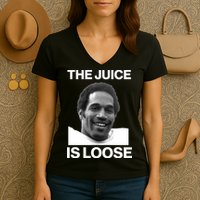 Rip Oj Simpson The Juice Is Loose Women's V-Neck T-Shirt