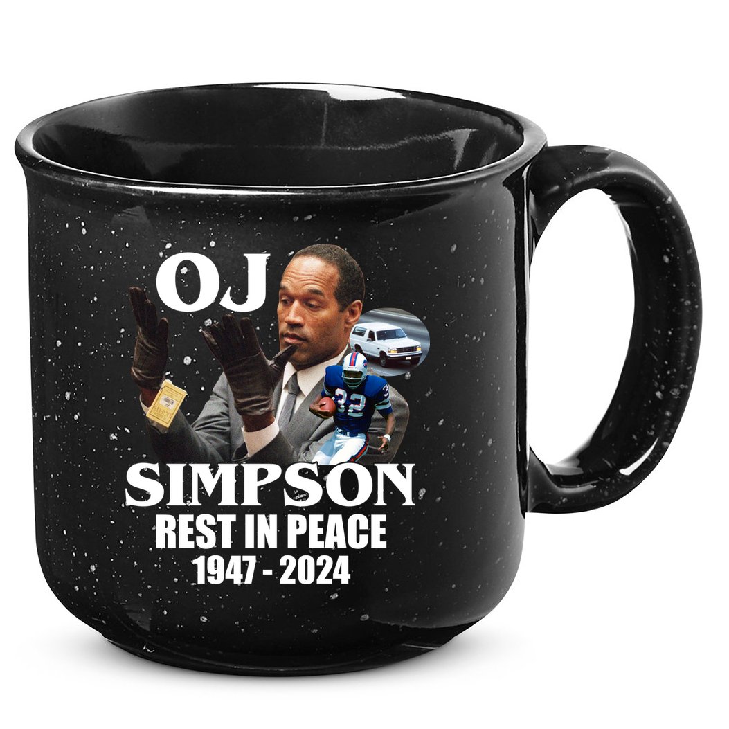 Rip Oj Simpson 1947 2024 15oz Campfire Ceramic Mug