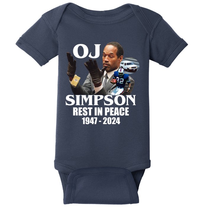 Rip Oj Simpson 1947 2024 Baby Bodysuit