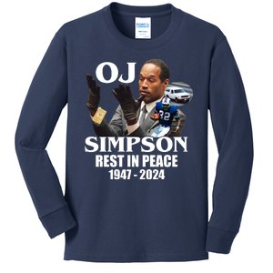 Rip Oj Simpson 1947 2024 Kids Long Sleeve Shirt