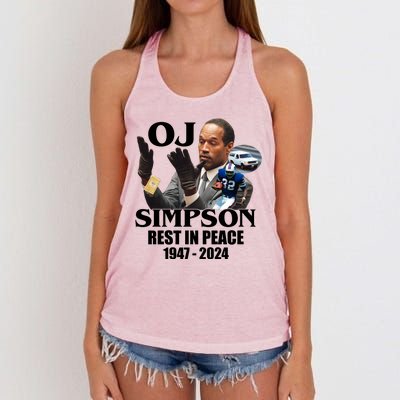 Rip Oj Simpson 1947 2024 Women's Knotted Racerback Tank