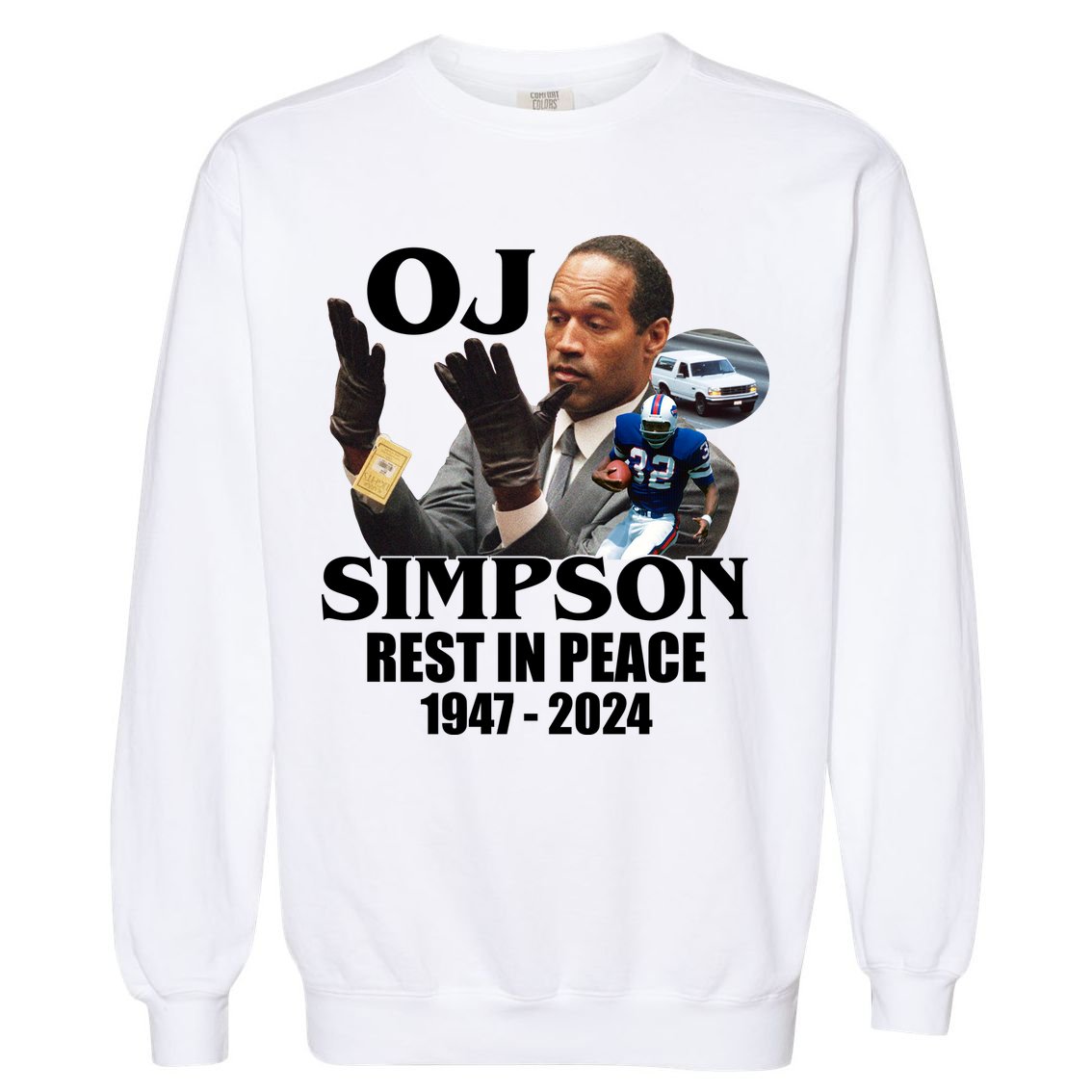 Rip Oj Simpson 1947 2024 Garment-Dyed Sweatshirt