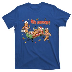 Retro Oh Snap Gingerbreads Bone Snap Christmas Nurse Team Gift T-Shirt