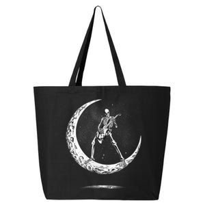 Rock On Skeleton Moon Rock And Roll Funny Halloween 25L Jumbo Tote