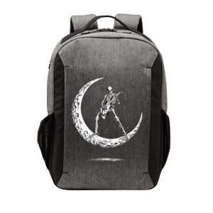 Rock On Skeleton Moon Rock And Roll Funny Halloween Vector Backpack